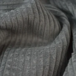 Tissu Velours cotelé grosses côtes Gris - OEKO TEX