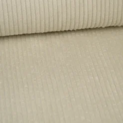 Tissu Velours cotelé grosses côtes Beige clair - OEKO TEX
