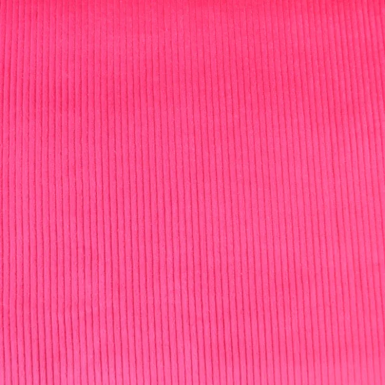 Tissu Velours cotelé grosses côtes Fuchsia - OEKO TEX