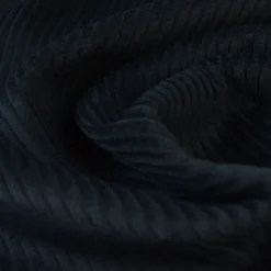 Tissu Velours cotelé grosses côtes Noir - OEKO TEX