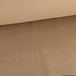 Tissu Velours cotelé 500 raies coloris beige caribou - OEKO TEX