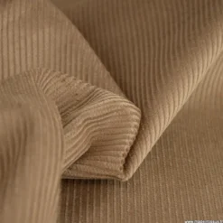 Tissu Velours cotelé 500 raies coloris beige caribou - OEKO TEX