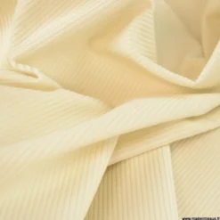 Tissu Velours cotelé 500 raies coloris écru - OEKO TEX