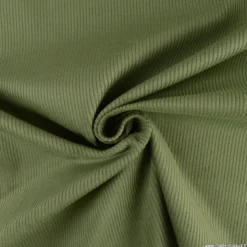 Tissu Velours cotelé 500 raies coloris vert fougère - OEKO TEX