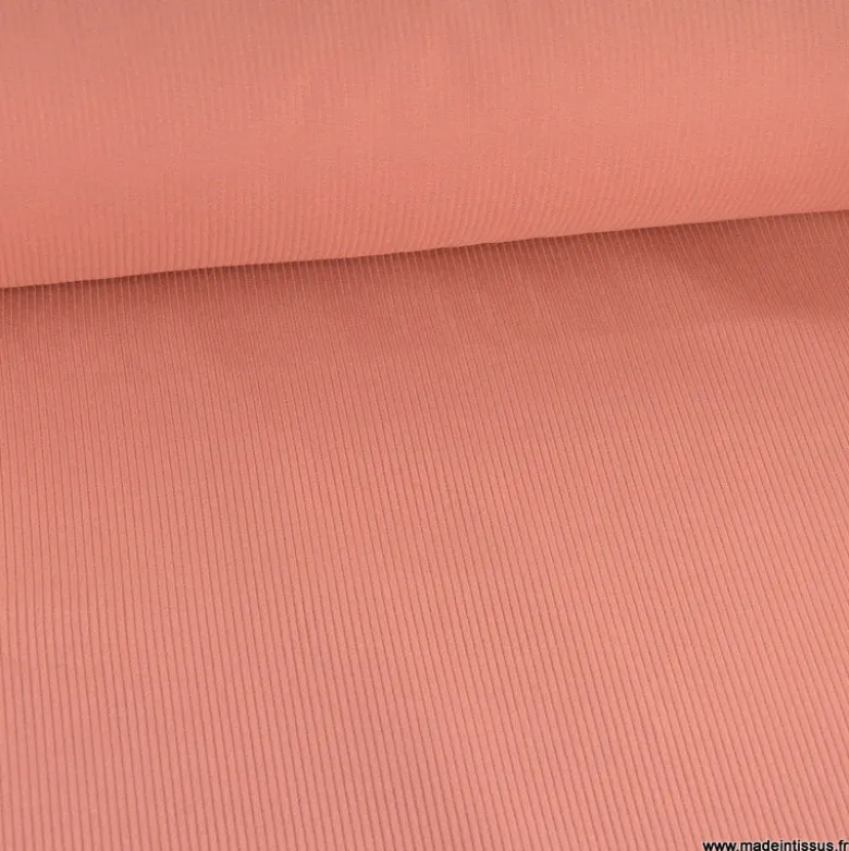 Tissu Velours cotelé 500 raies coloris Paprika - OEKO TEX