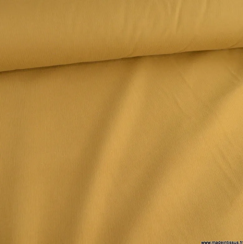 Tissu velours côtelé milleraies coton Havane -oeko tex