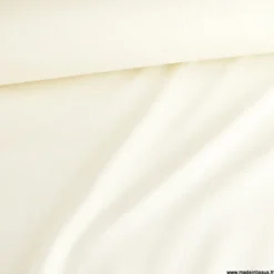 Tissu velours côtelé milleraies coton Ecru -oeko tex