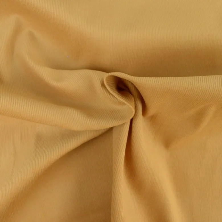 Tissu velours côtelé milleraies coton Camel -oeko tex