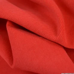 Tissu velours côtelé milleraies coton Rouge