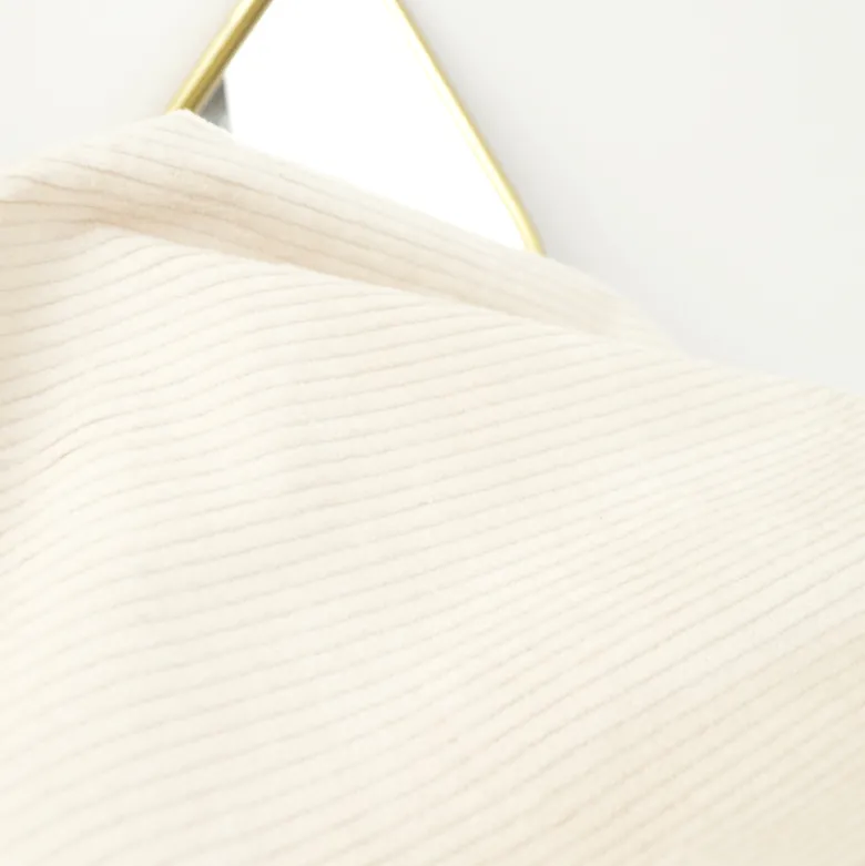 Tissu Velours côtelé Stretch Blanc cassé milk - oeko tex