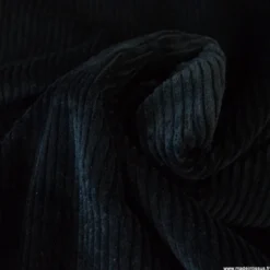 Tissu Velours côtelé Stretch Noir - oeko tex