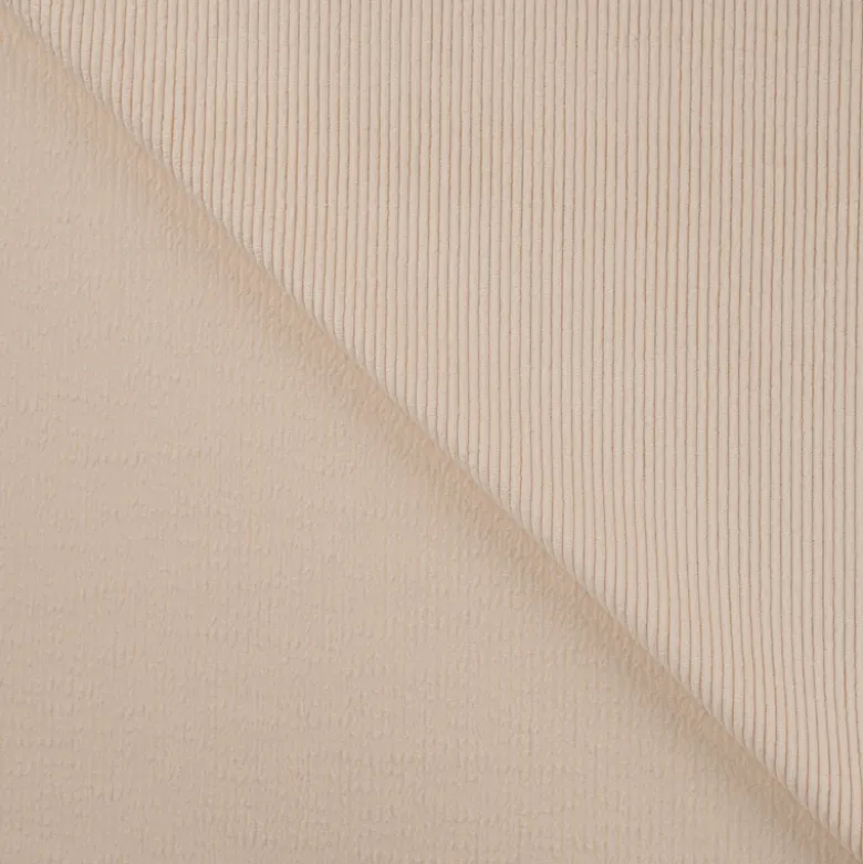 Tissu Velours côtelé washé Crème - oeko tex