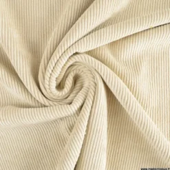 Tissu Velours côtelé washé Ecru - oeko tex