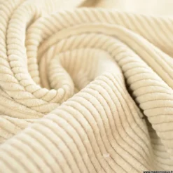 Tissu Velours côtelé washé Ecru - oeko tex