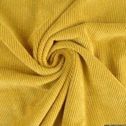 Tissu Velours côtelé washé moutarde - oeko tex