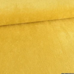 Tissu Velours côtelé washé moutarde - oeko tex