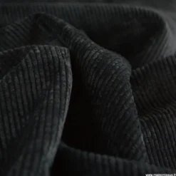 Tissu Velours côtelé washé Noir - oeko tex