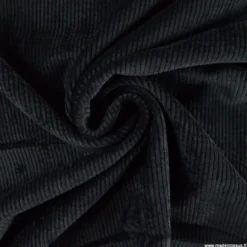 Tissu Velours côtelé washé Noir - oeko tex