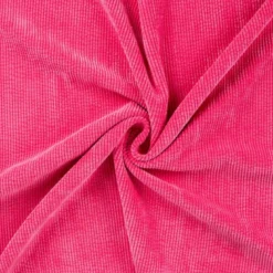 Tissu Velours côtelé washé Rose Fuchsia - oeko tex