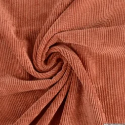 Tissu Velours côtelé washé terracotta - oeko tex