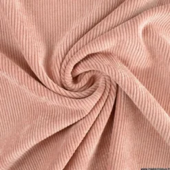 Tissu Velours côtelé washé vieux rose - oeko tex