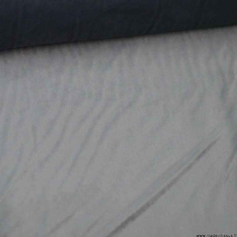 Tissu velours d'ameublement coloris Gris