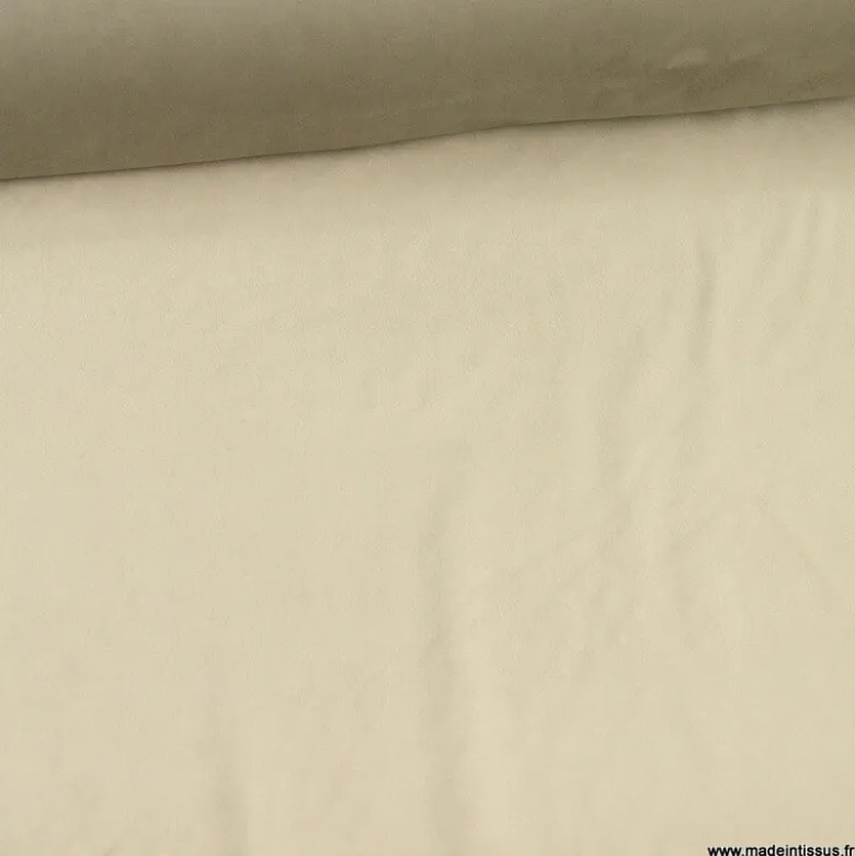 Tissu velours d'ameublement coloris Beige