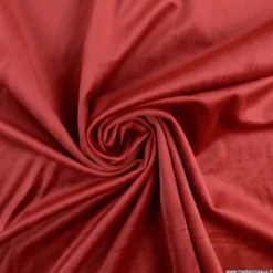 Tissu velours d'ameublement coloris rouge/bordeaux
