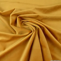 Tissu velours d'ameublement coloris Moutarde