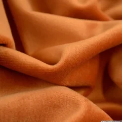 Tissu velours d'ameublement coloris Rouille
