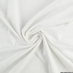 Tissu velours d'ameublement coloris Blanc