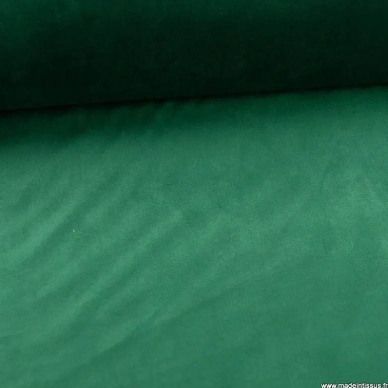 Tissu velours d'ameublement coloris canard