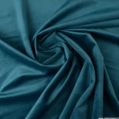 Tissu velours d'ameublement coloris Pétrole