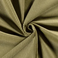 Tissu Velours grosses côtes vert Olive - OEKO TEX
