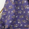 Tissu velours milleraies Lina – petites fleurs sur fond bleu