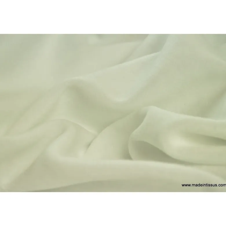 Tissu velours raser pyjamas nicky écru