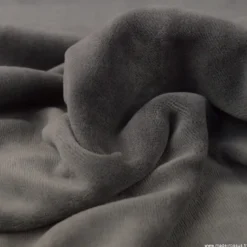 Tissu velours rasé pyjamas nicky Gris anthracite