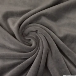 Tissu velours rasé pyjamas nicky Gris anthracite