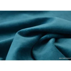 Tissu velours rasé pyjamas nicky Petrole