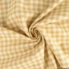 Tissu vichy en coton lavé - Moutarde