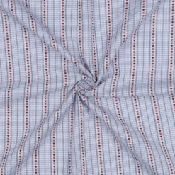 Tissu vichy et rayures jacquard - motif coeurs