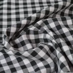 Tissu vichy grands carreaux coloris Noir - OEKO TEX