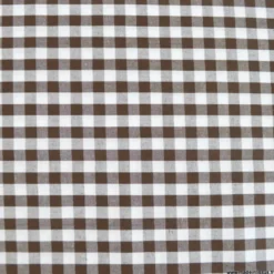 Tissu vichy grands carreaux Marron et blanc - OEKO TEX