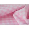 Tissu vichy grands carreaux sur Popeline coloris Rose clair - OEKO TEX
