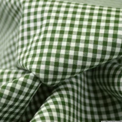 Tissu vichy petits carreaux 100%coton vert sapin - OEKO TEX