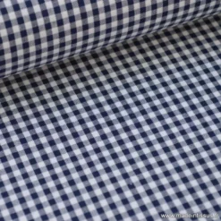 Tissu vichy petits carreaux 100%coton BLEU MARINE - OEKO TEX