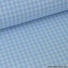 Tissu vichy petits carreaux coton bleu et blanc - OEKO TEX