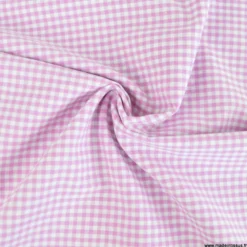 Tissu vichy petits carreaux en rose bonbon - OEKO TEX
