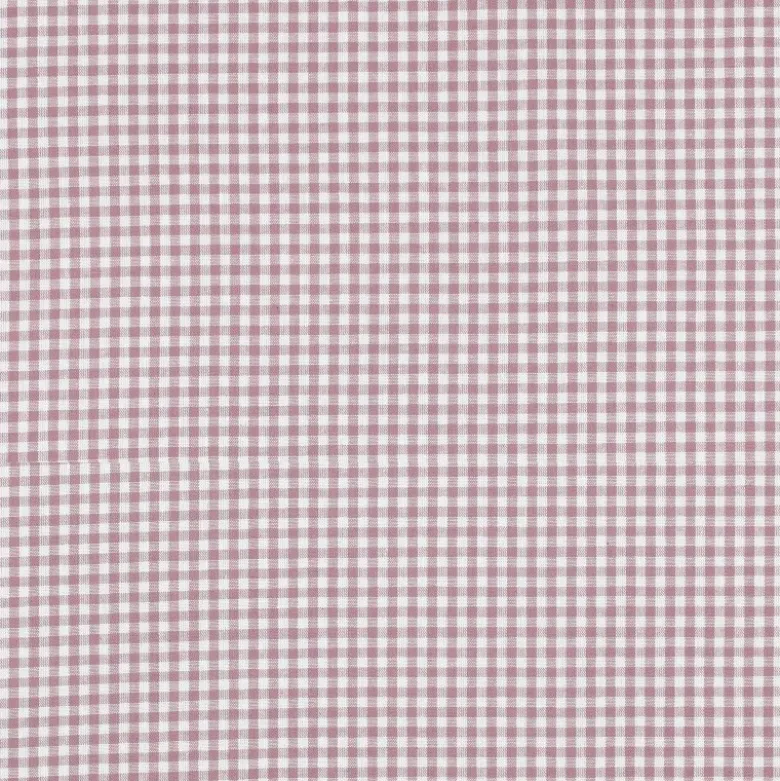 Tissu vichy petits carreaux en coton Mauve - OEKO TEX