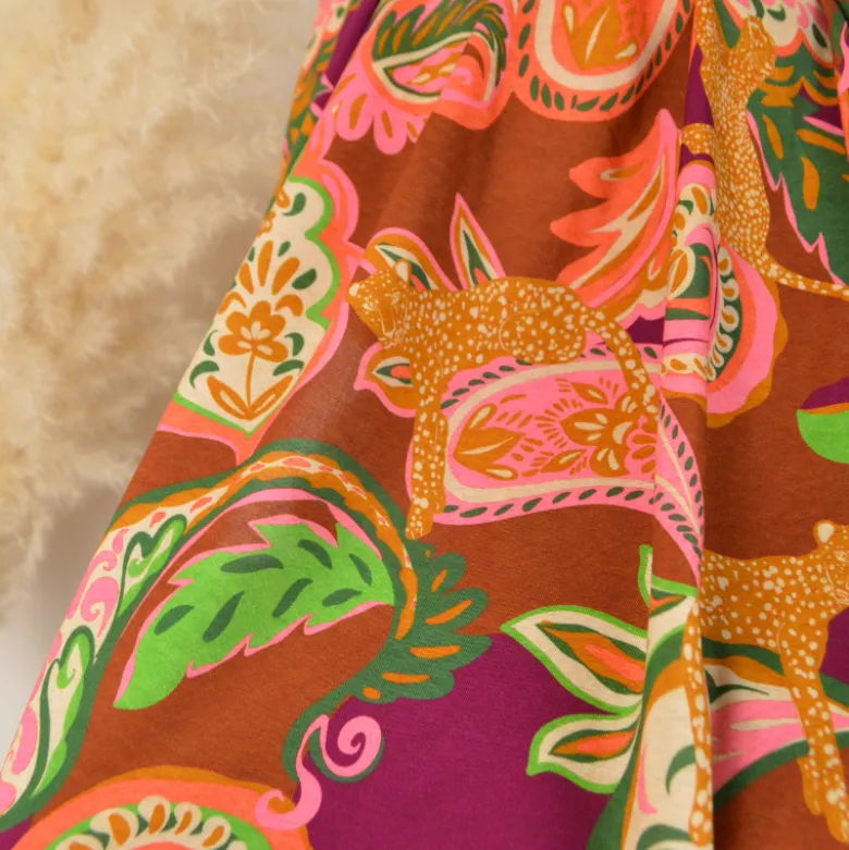 Tissu viscose Catarina – Imprimé léopards & paisley